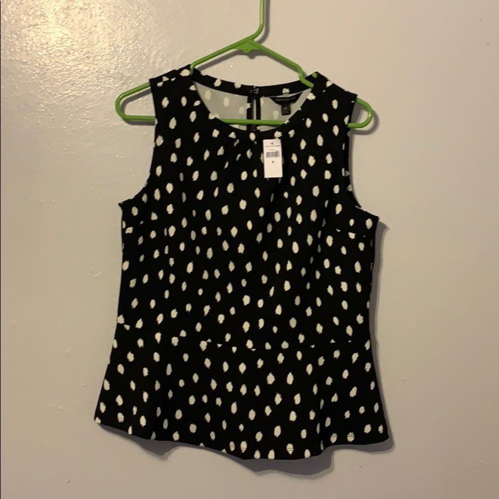 Banana Republic peplum polkadot top